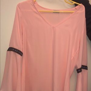 TOBI LIGHT PINK LONG SLEEVE BLOUSE